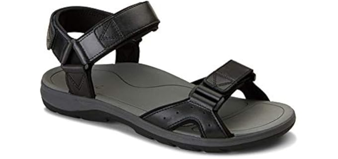 Vionic Men's Canoe Leo - Orthopedic Sandal for Heel Pain