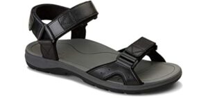 Vionic Orthaheel Men's Canoe Leo - Orthopedic Open Toe Comfort Sandal