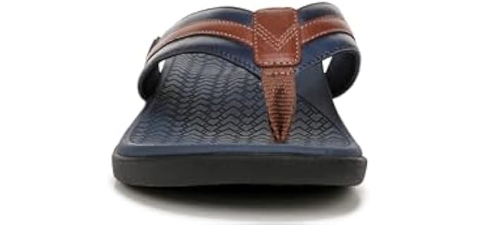 Vionic Men's Tide II - Walking Slide Sandals for Flat Feet