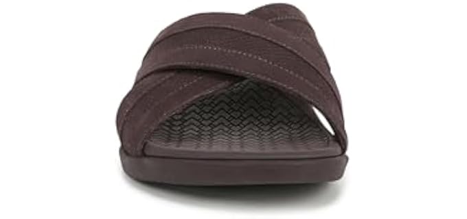 Vionic Men's Tide Slide - Slide Sandals for Plantar Fasciitis