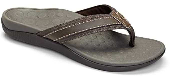 Vionic Men's Tide - Flip Flop Sandal for Heel Spurs