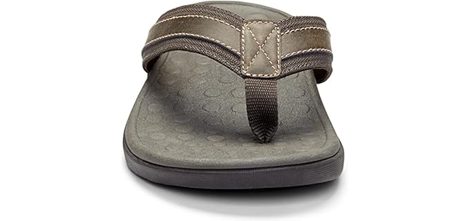 Vionic Men's Tide - Flip Flop Sandal for Heel Spurs