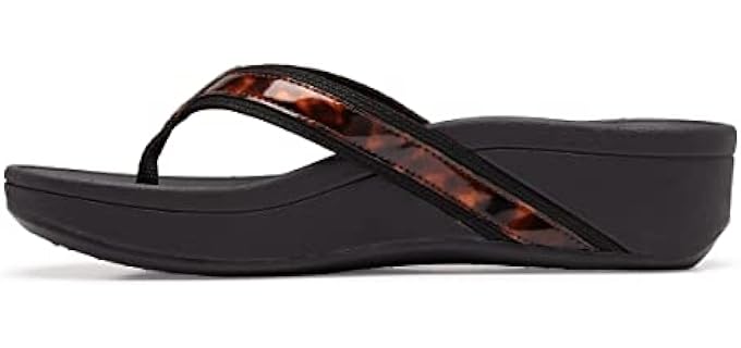 Vionic Women's Pacific - Flip Flop Wide Width Wedge Sandal