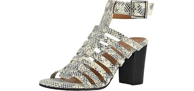 Vionic Women's Perk Sami - Strappy Heels for Wide Feet