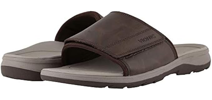 Vionic Men's Canoe Stanley - Slide Sandals for Metatarsalgia