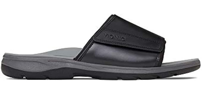 Vionic Men's Stanley - Slide Sandal for Diabetics