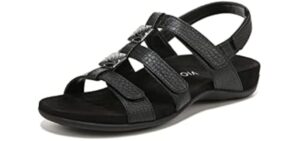 Vionic Women's Orthotic - Leather Sandals for Hallux Rigidus