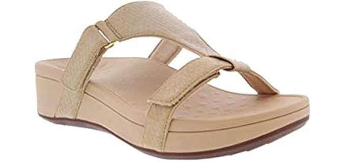 Vionic Women's Pacific Ellie - Flip Flop Wedge Bunion Sandal