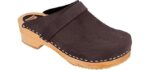 Vollsjo Women's Leather - Earthy Color Swedish Clogs
