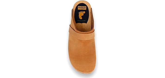 Vollsjo Women's Leather - Earthy Color Swedish Clogs
