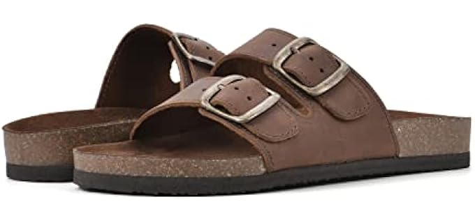 White Mountain Women's Helga - Basic Two Strap Cork Footbed Sandal