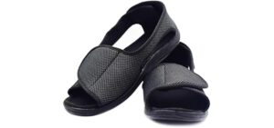 W&Lesvago Men's MS6010M - Wide Width Orthopedic Sandals for Big Feet