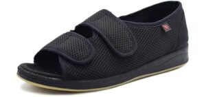 W&Lesvago Women's MS6010W - Wide Width Orthopedic Sandals for Big Feet