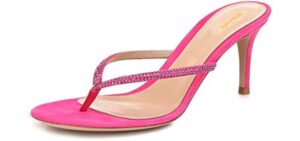XYD Women's Fashion - Mid High Heel Flip Flops