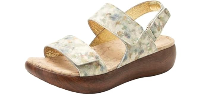 Alegria Women's Bailee - Leather Rocker Bottom Sandal with Arch Support