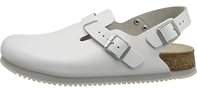 Birkenstock Womens's Tokio - Closed Toe Leather Sandals for Plantar Fasciitis