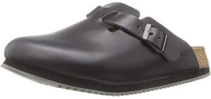 Birkenstock Mens's Boston - Closed Toe Leather Sandals for Plantar Fasciitis