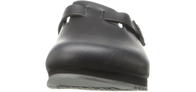 Birkenstock Mens's Boston - Closed Toe Leather Sandals for Plantar Fasciitis