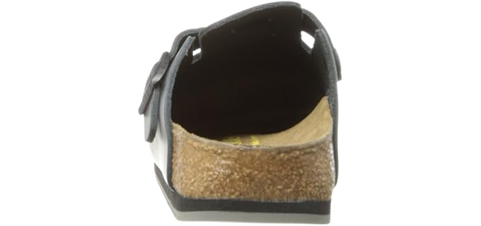 Birkenstock Mens's Boston - Closed Toe Leather Sandals for Plantar Fasciitis