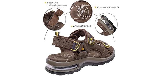 Camel Crown Men's Air Cushion - Cushioned Walking Sandals