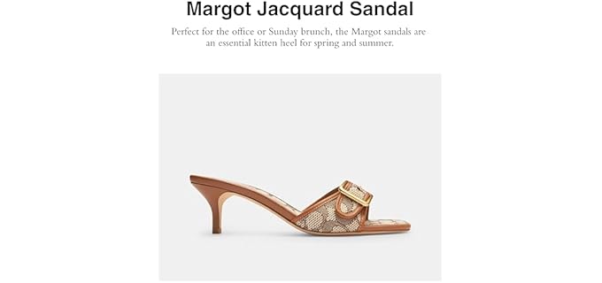 COACH Women's Margot Sandal - Kitten Heel