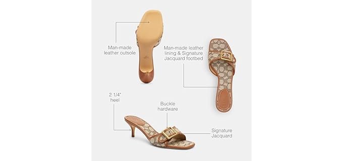 COACH Women's Margot Sandal - Kitten Heel