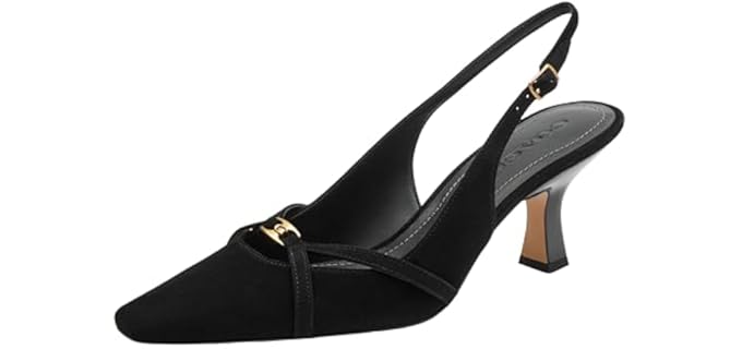 COACH Women's Rowyn Pump - Pointed & Closed-Toe Slingback 