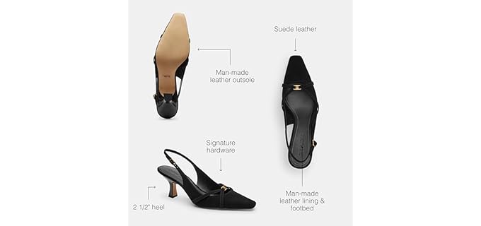 COACH Women's Rowyn Pump - Pointed & Closed-Toe Slingback 