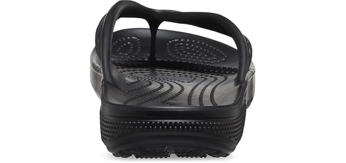 Crocs Unisex Via - Comfortable Flip Flops for Wide Feet