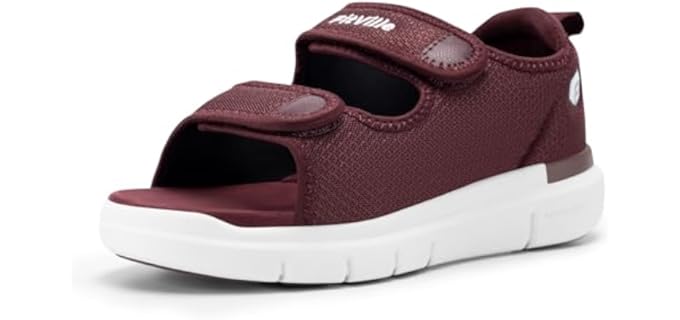 FitVille Women's Adjustable Dual Straps - Diabetic & Edema Walking Sandals