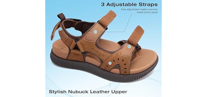 KuaiLu Men's Recovery Athletic - Trail Walking Sandal