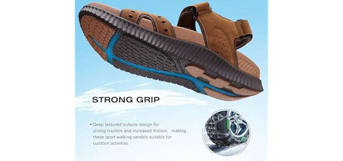 KuaiLu Men's Recovery Athletic - Trail Walking Sandal