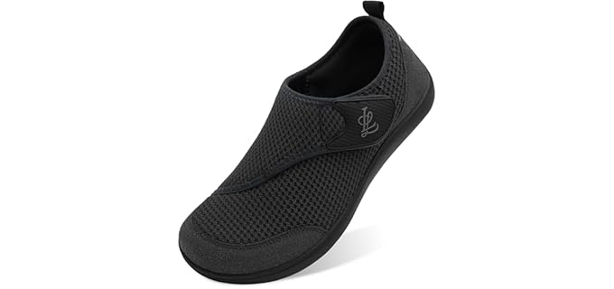 LeIsfIt Men's Wide Diabetic - Velcro Sandal for Diabetic Seniors