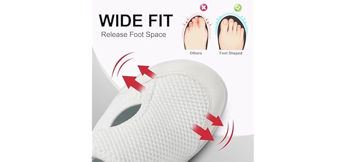 LeIsfIt Women's Wide Diabetic - Velcro Sandal for Diabetic Seniors