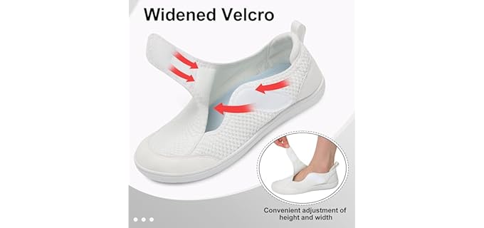 LeIsfIt Women's Wide Diabetic - Velcro Sandal for Diabetic Seniors