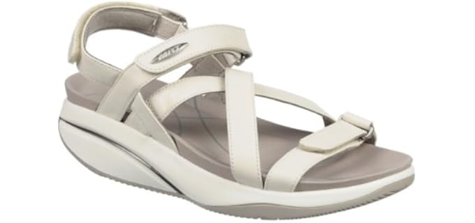 MBT Women's Kiburi - Everyday Dress Rocker Bottom Sandals with Cushioned Footbed and Adjustable Straps