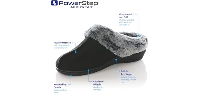 PowerStep Women's 2022 Archwear - Seniors' Orthotic Slippers for Hallux Rigidus