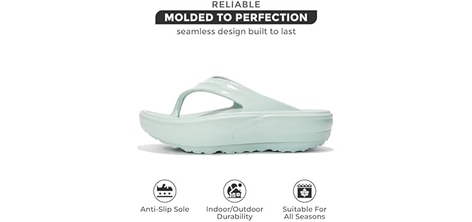 Project Cloud Women's Abra - Memory Foam Walking Flip-Flops Rocker Bottom Sandal