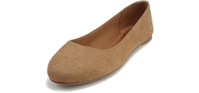 Soda Women's Kreme - Comfort Ballet Closed-Toe Flat Sandals