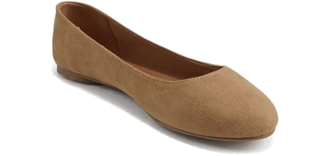 Soda Women's Kreme - Comfort Ballet Closed-Toe Flat Sandals