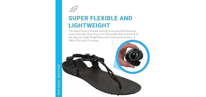 Xero Shoes Men's Aqua Cloud - Zero Drop Minimalist Kayaking Sandals