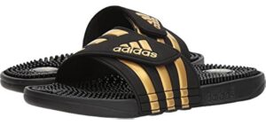 Adidas Men's Addisage - Wide Width Massaging Slides for Edema