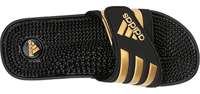 Adidas Men's Addisage - Wide Width Massaging Slides for Edema