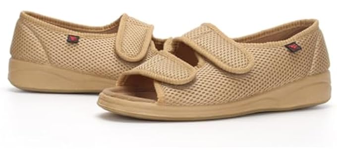 Omcam Women's Open Toe - Wide Width Orthopedic Edema & Hallux Rigidus Sandals