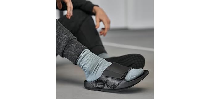 Oofos Men's Sport Flex - Slide Sandals for Plantar Fasciitis